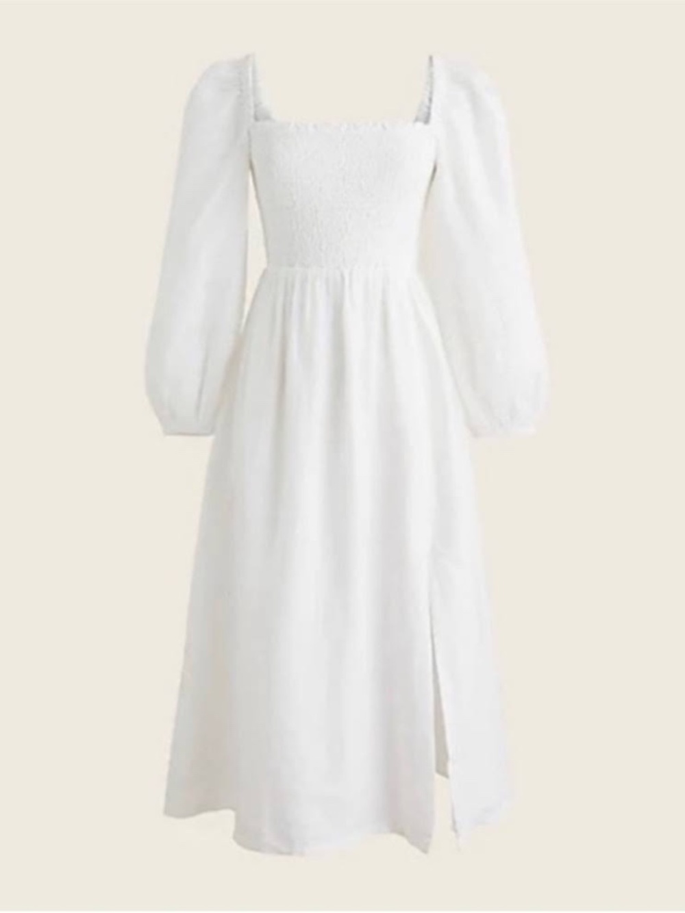 J.Crew White Linen Daydream Dress in XSP